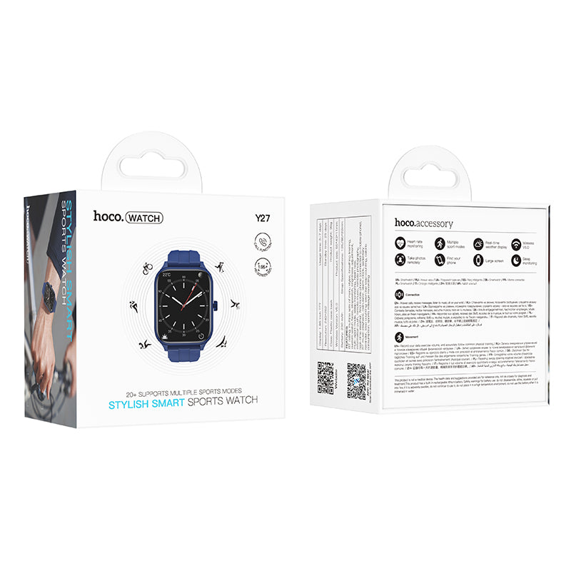 Montre intelligente HOCO Sport Design Y27 (Call Version) – Bleue