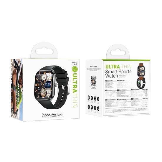 Montre intelligente Hoco AMOLED Sport Design Y28 – Argent