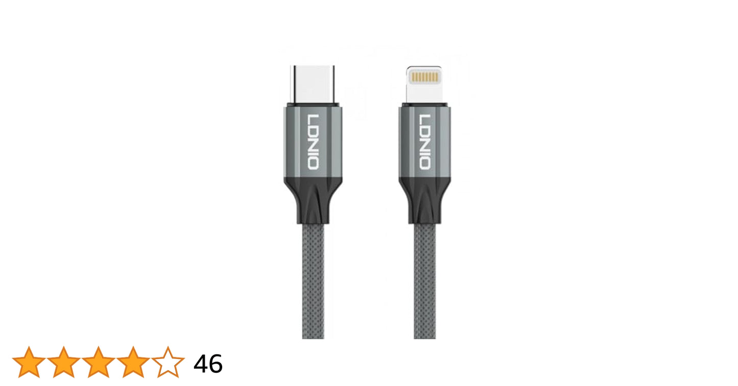 Cable de charge rapide LDNIO TPE 1M USB-C à iPhone 30W LC441i